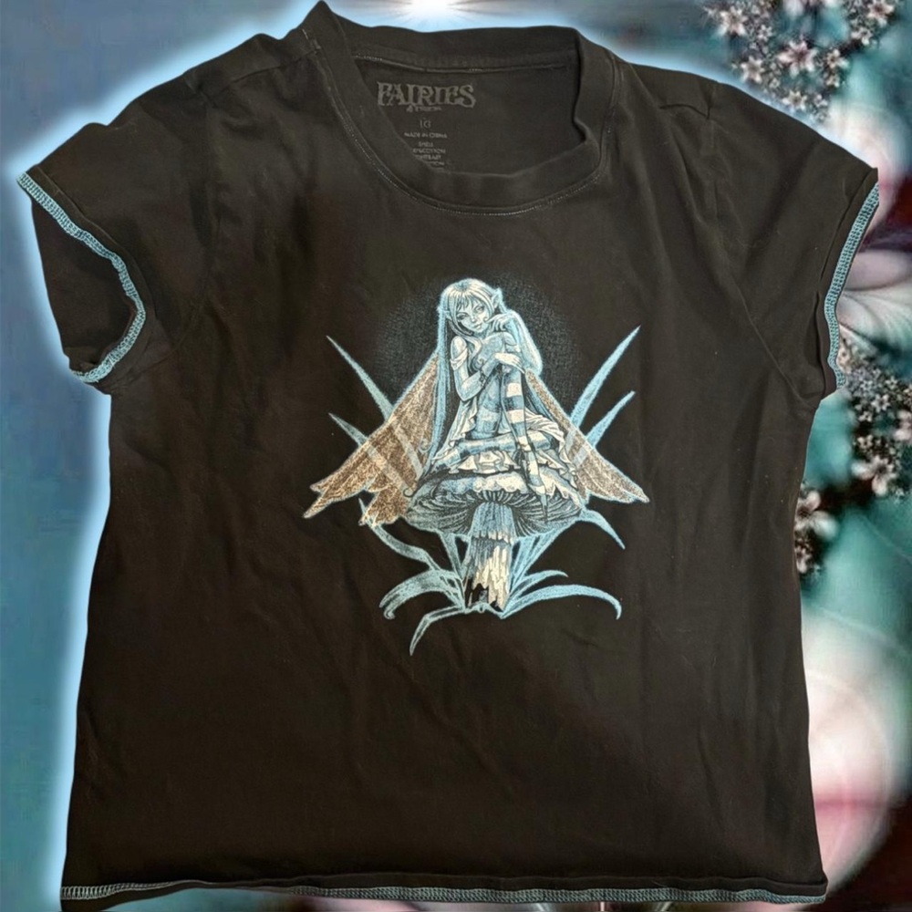 fairy mushroom grunge baby tee 🪽
